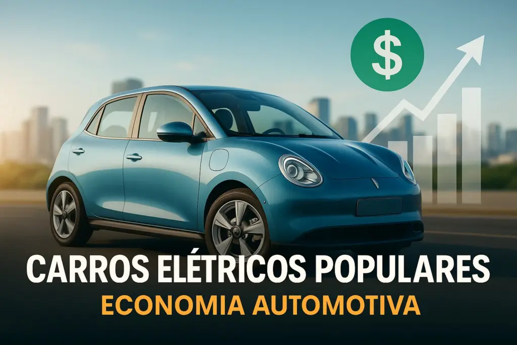 Carro elétrico popular circulando na cidade em 2025 com destaque para economia e sustentabilidade