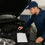 mecanico conferindo uma checklist para prolongar a vida util do carro