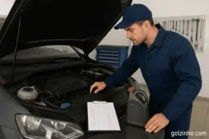 mecanico conferindo uma checklist para prolongar a vida util do carro