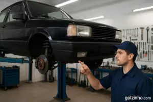 uno no mecanico mexendo no carro