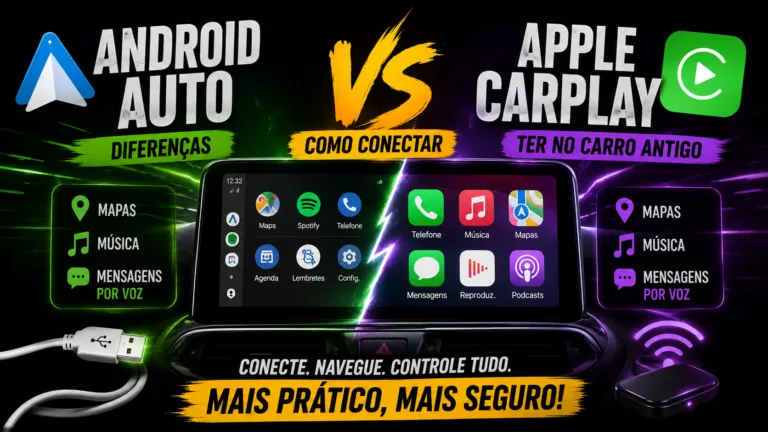android auto vs apple carplay (diferenças, como conectar, ter em carro antigo?)