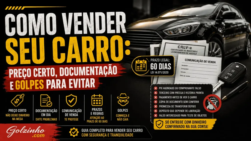 como vender seu carro (preço certo, documentação e golpes para evitar)
golzinho.com